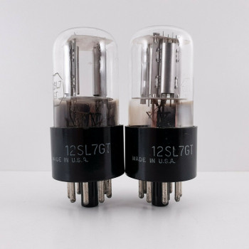 2 X 12SL7GT GENERAL ELECTRIC TUBE. MATCHED PAIR. 9. CH48 2