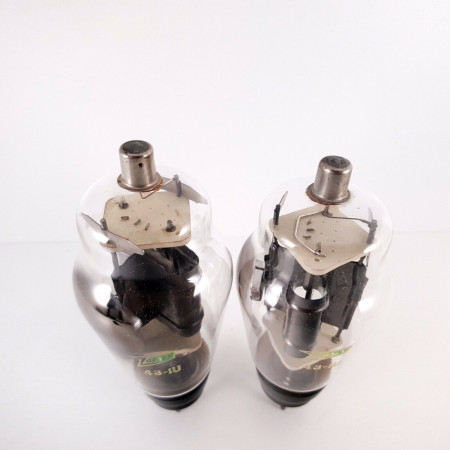 2 X 43-1U / 431U ZAERIX TUBE. BLACK PLATES. 1950s PROD. NOS/NIB. AB  ENA