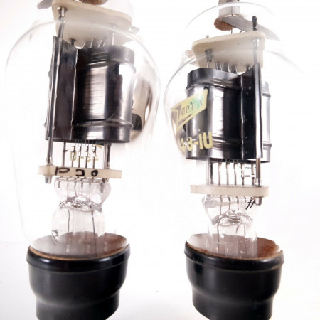 2 X 43-1U / 431U ZAERIX TUBE. BLACK PLATES. 1950s PROD. NOS/NIB. AB  ENA