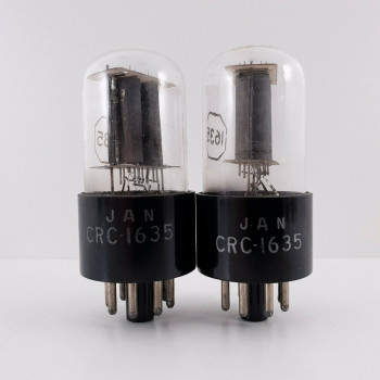 2 X JAN CRC 1635 RCA TUBE. MATCHED PAIR. 12. CH48 2