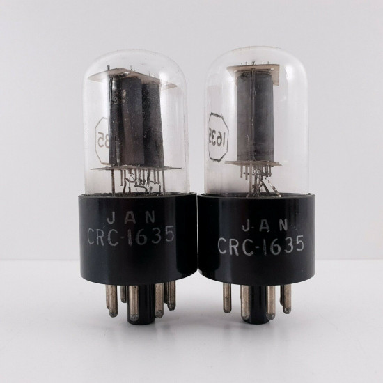 2 X JAN CRC 1635 RCA TUBE. MATCHED PAIR. 12. CH48