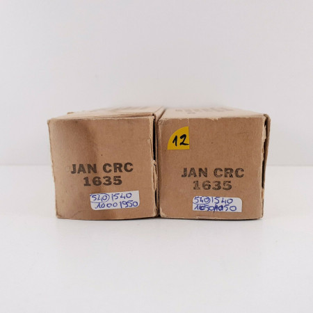 2 X JAN CRC 1635 RCA TUBE. MATCHED PAIR. 12. CH48