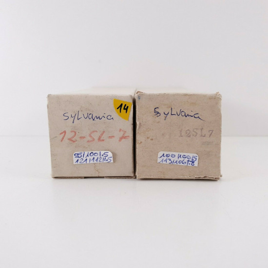 2 X 12SL7GT SYLVANIA TUBE. MATCHED PAIR. 14. CH48