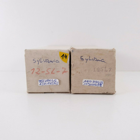 2 X 12SL7GT SYLVANIA TUBE. MATCHED PAIR. 14. CH48
