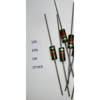 RESISTOR CARBON FILM. 1W 12K 10% *4 PC* NEW+
