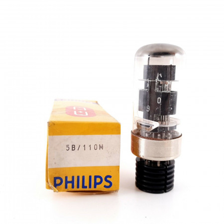 1 X 5B/110M PHILIPS TUBE. BLACK PLATES. HALO GETTER. NOS/NIB. AI  ENA
