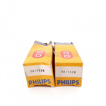 2 X 5A/152G PHILIPS TUBE. HALO GETTER. NOS/NIB. AI  ENA