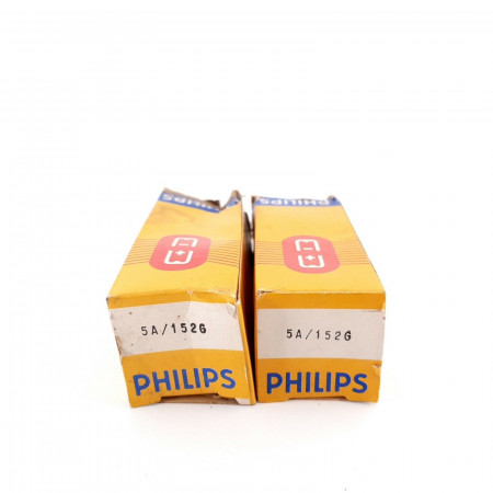 2 X 5A/152G PHILIPS TUBE. HALO GETTER. NOS/NIB. AI  ENA