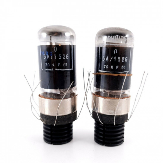 2 X 5A/152G PHILIPS TUBE. HALO GETTER. NOS/NIB. AI  ENA
