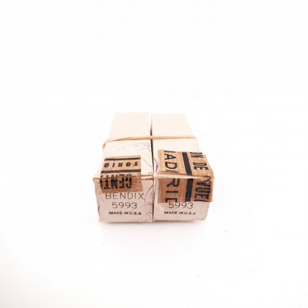 2 X 5993 BENDIX TUBE. BLACK PLATES. DUAL TILTED GETTER. 3 MICAS NOS/NIB. AB  ENA