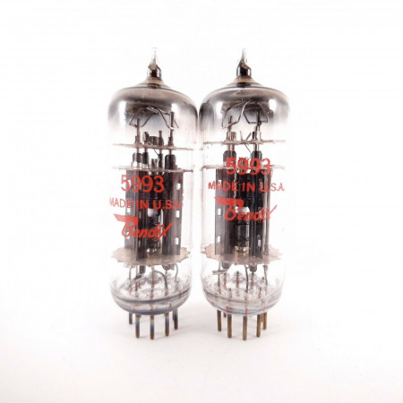2 X 5993 BENDIX TUBE. BLACK PLATES. DUAL TILTED GETTER. 3 MICAS NOS/NIB. AB  ENA