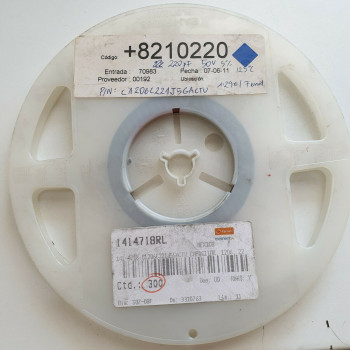 7 x 220pF 50V 5% 125ºC SMD FARNELL CAPACITOR. (R512) CA396U300F030821