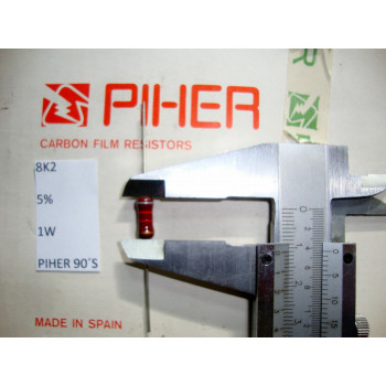 VINTAGE PIHER RESISTOR. 1W 8K2 8.2K 5% *1 PC* NEW ORIGINAL 1990´S+. C782