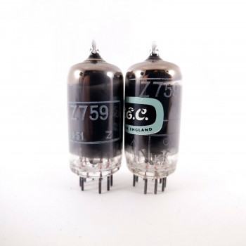 2 X Z759 / CV5060 GEC TUBE. 1960s PRODUCTION. SMOKED GLASS. AB  ENA 2
