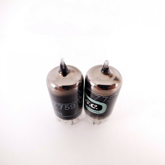2 X Z759 / CV5060 GEC TUBE. 1960s PRODUCTION. SMOKED GLASS. AB  ENA