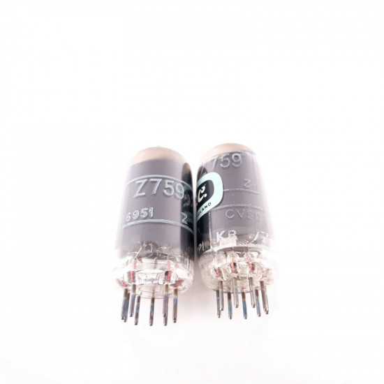 2 X Z759 / CV5060 GEC TUBE. 1960s PRODUCTION. SMOKED GLASS. AB  ENA