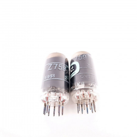 2 X Z759 / CV5060 GEC TUBE. 1960s PRODUCTION. SMOKED GLASS. AB  ENA