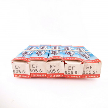 5 X EF805S TELEFUNKEN TUBE. COPPER RODS. DIAMOND MARK. AB  ENA