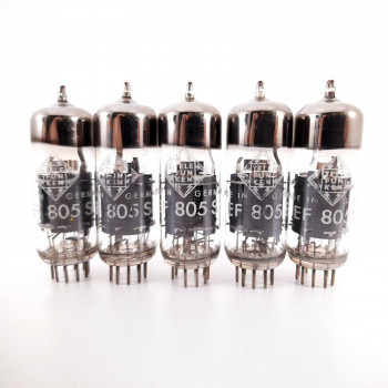 5 X EF805S TELEFUNKEN TUBE. COPPER RODS. DIAMOND MARK. AB  ENA 2