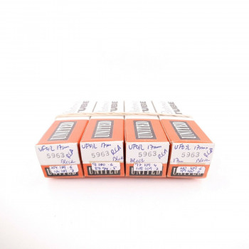 4 X 5963 UNITED TUBE. 1978 RCA PROD. 17MM BLACK PLATES. MATCHED TRIO+1. AB  ENA