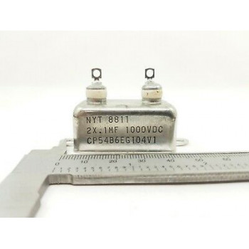 CAPACITOR 2 X 0.1uF 1000V GENERAL ELECTRIC NOS New Old Stock 1PC. CA256U10