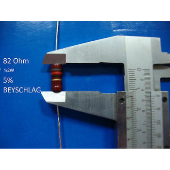 VINTAGE BEYSCHLAG RESISTOR. 1/2W 82R 82Ohm 5% *1 PC* NEW+ (New Old Stock)