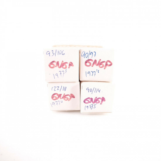 4 X 6N6P TUBE. 1977 RUSSIAN PROD. MATCHED PAIR+2. AB  ENA