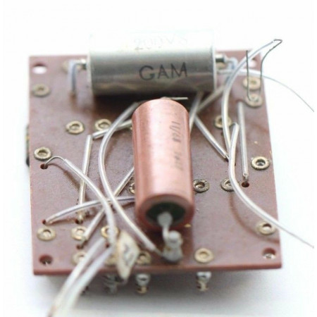 OLD PCB 14 RESISTORS ALLAN BRADLEY, 3 CAPACITORS. 1PC CA313U46F190517