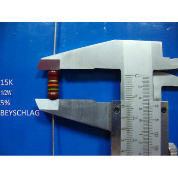 VINTAGE BEYSCHLAG RESISTOR. 1/2W 15K 5% *1 PC* NEW+ (New Old Stock)