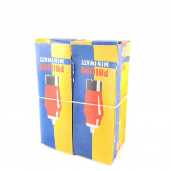 2 X 1561 PHILIPS-MINIWATT TUBE. BLACK PLATES. OLD & RARE VERSION. CI  ENA 2