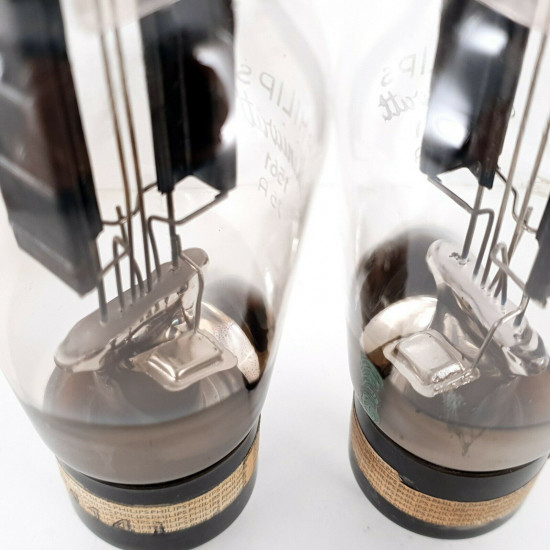 2 X 1561 PHILIPS-MINIWATT TUBE. BLACK PLATES. OLD & RARE VERSION. CI  ENA