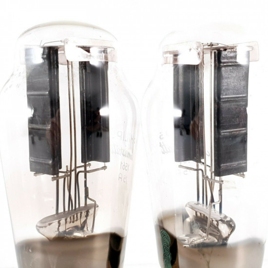 2 X 1561 PHILIPS-MINIWATT TUBE. BLACK PLATES. OLD & RARE VERSION. CI  ENA