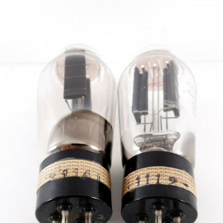 2 X 1561 PHILIPS-MINIWATT TUBE. BLACK PLATES. OLD & RARE VERSION. CI  ENA