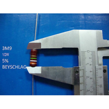 VINTAGE BEYSCHLAG RESISTOR. 1/2W 3M9 5% *1 PC* NEW+ (New Old Stock)