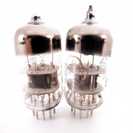 2 X 6N3P / 2C51 TUBE. RARE VINTAGE 1963 RUSSIAN PROD. BLACK PLATES. AB  ENA