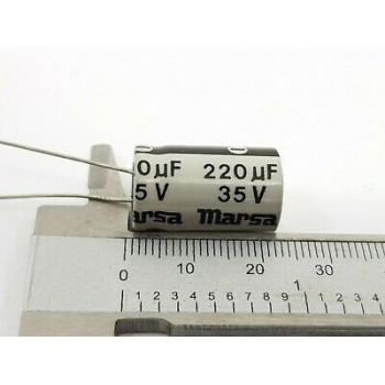 ELECTROLYTIC CAPACITOR MARSA 220uF 35V NOS(New Old Stock) 2PC. CA256U50F030321