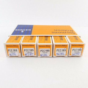 5 X PCC189 SIEMENS TUBE. CRYOTREATED. 1960s PROD. 2MATCHED PAIR + 1. 1 CT  ENA