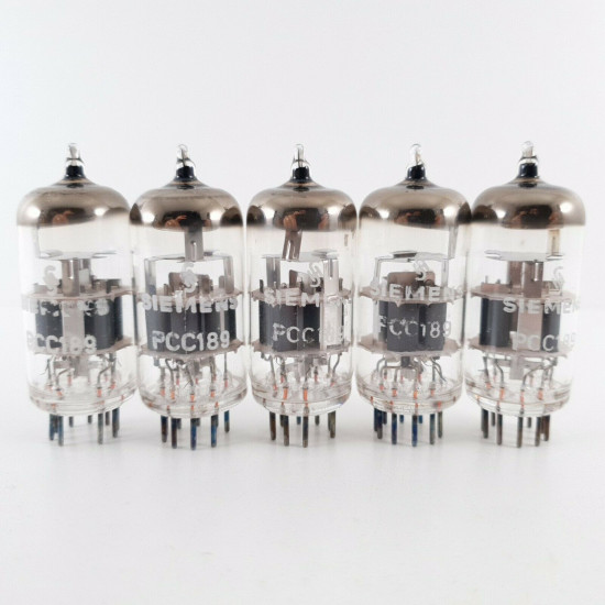 5 X PCC189 SIEMENS TUBE. CRYOTREATED. 1960s PROD. MATCHED PAIR + 3. 2 CT  ENA