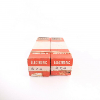 2 X 6V4 / EZ80 RSD TUBE. 1950s PRODUCTION. WELDED PLATES. SOLID GETTER. AB  ENA