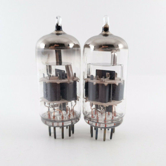 2 X PCC189 MULLARD TUBE. HALO GETTER. 1960s TUNGSRAM PRODUCTION. CT  ENA
