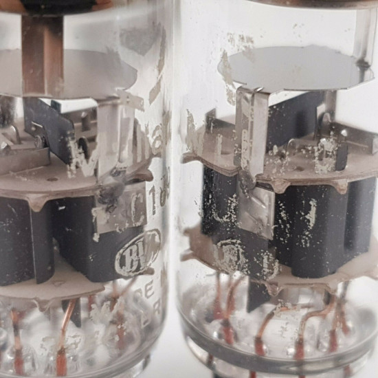 2 X PCC189 MULLARD TUBE. HALO GETTER. 1960s TUNGSRAM PRODUCTION. CT  ENA