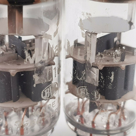 2 X PCC189 MULLARD TUBE. HALO GETTER. 1960s TUNGSRAM PRODUCTION. CT  ENA