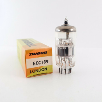 1 X ECC189 TRIGON TUBE. HALO GETTER. GREY PLATES. CT  ENA