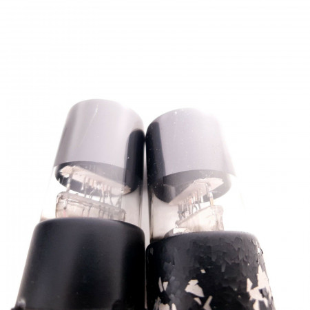 2 X EL30 MINIWATT TUBE. 1940s FRENCH PRODUCTION. METAL BASE BLACK PLATE. AB  ENA