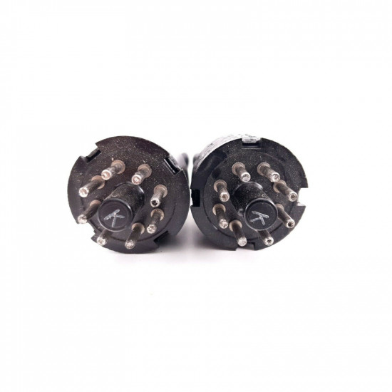 2 X EL30 MINIWATT TUBE. 1940s FRENCH PRODUCTION. METAL BASE BLACK PLATE. AB  ENA