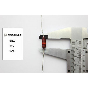 VINTAGE BEYSCHLAG RESISTOR. 3/4W 12k 10% *1 PC* NOS (New Old Stock)