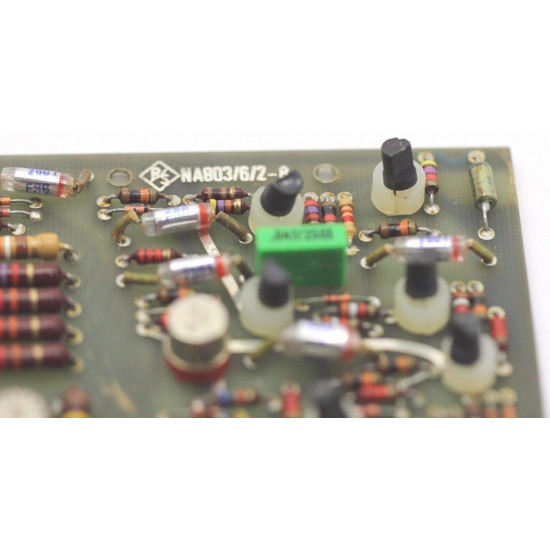 OLD PCB RS NA803/6/2-8. CAPACITOR, TRANSISTOR, DIODE, RESISTOR NOS 1PC. CA327U2