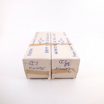 2 X CC2 MINIWATT-DARIO TUBE. 1940s FRENCH PRODUCTION. AB  ENA