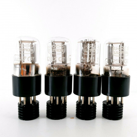 4 X 12SL7GT  TUBE. ULTRON BRAND. CHROME PLATES. 2 MATCHED PAIRS. CC  ENA