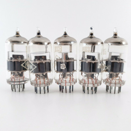 5 X ECC189 HALTRON TUBE. CRYOTREATRED. HALO GETTER. 1960s TUNGSRAM PROD. CT  ENA